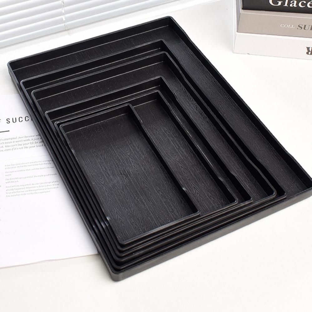 Plastic Large Plastic Tray Black White Bed Table Tray New Decorative Tray  Kitchen