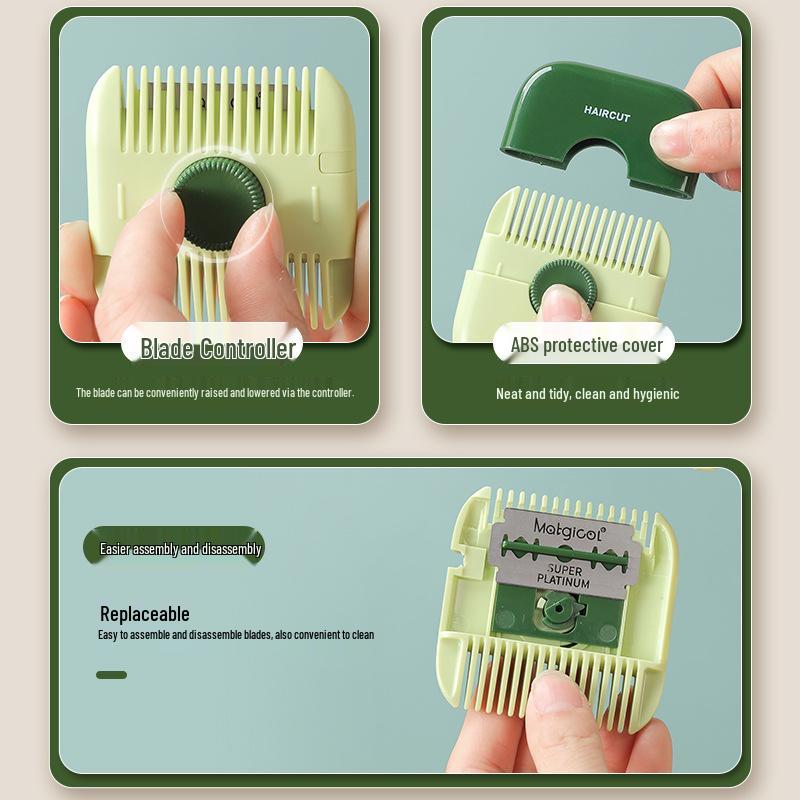 Double-Sided Hair Trimmer Comb for Bangs - Home Hair Clipper Blade