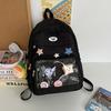 Stylish Japanese School Transparent Backpack With Adjustable Wide Straps And Water-resistant Nylon