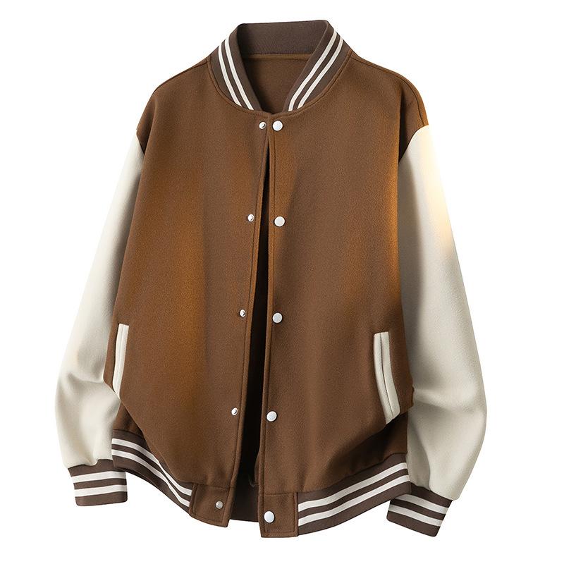 

Новая куртка большого размера для мужчин и подростков, повседневная, подходящая ко всему, бейсбольная форма, кардиган, топ 8XL коричневый