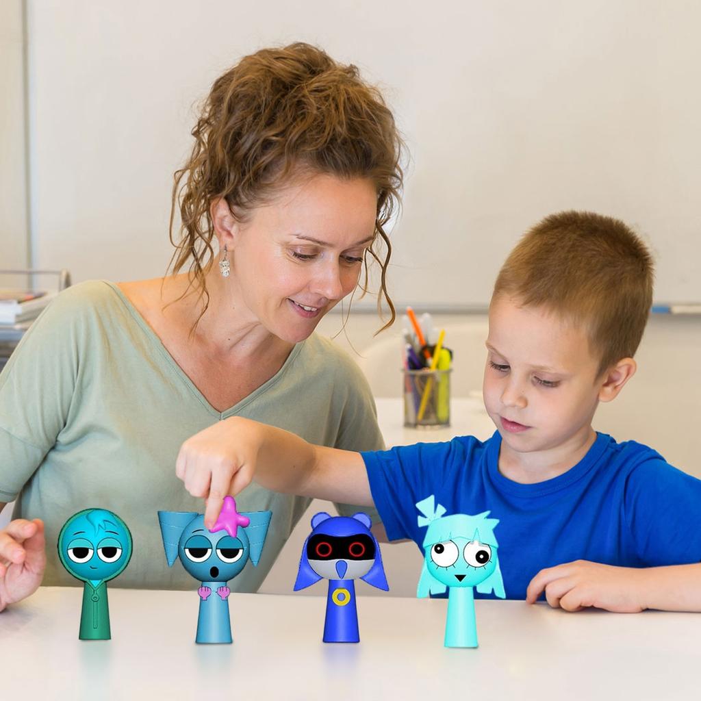 Action Figures, Toy Whole Set Gray,Birthday Gifts For Horror Game Music Fans Adult Kids