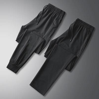 Pantalon de sport ample d'été en maille de soie glacée à séchage rapide pour homme
