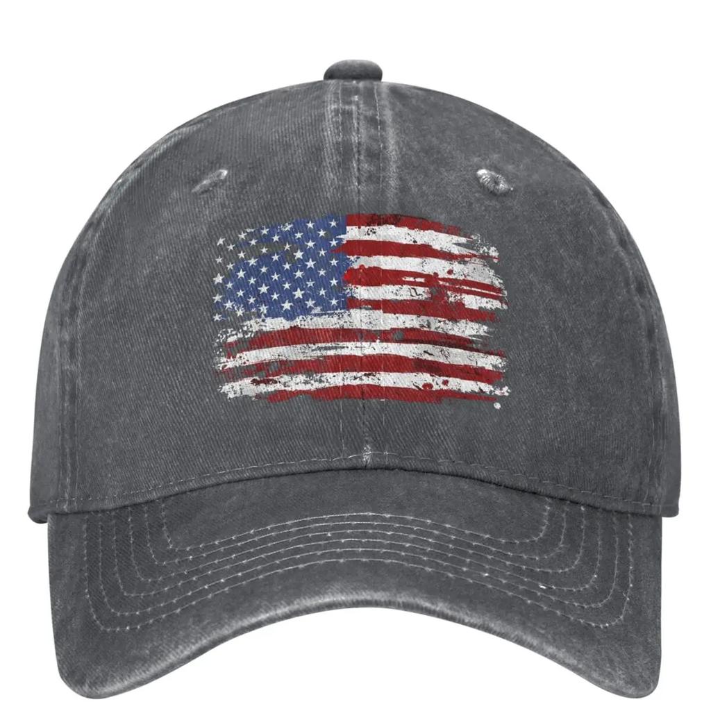 American Flag USA United States Of America US 4th Of July Baseball Cap Gym y2k Retro Hip Hop Hats Unisex Women Vintage Snapback Cap