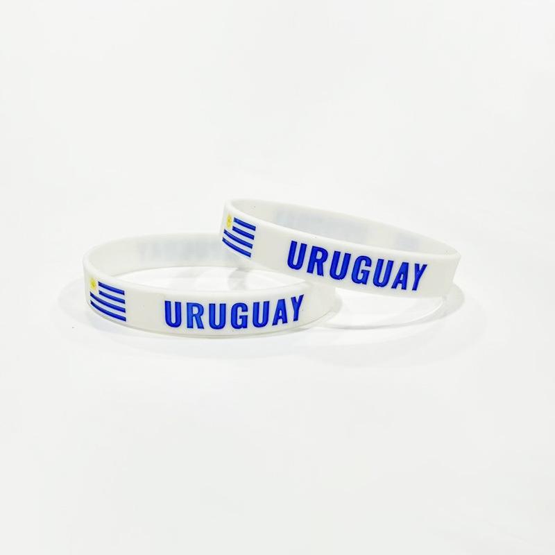 Football World Cup Bracelet Argentina France Brazil Netherlands United States Portugal Italy Flag Silicone Bracelet