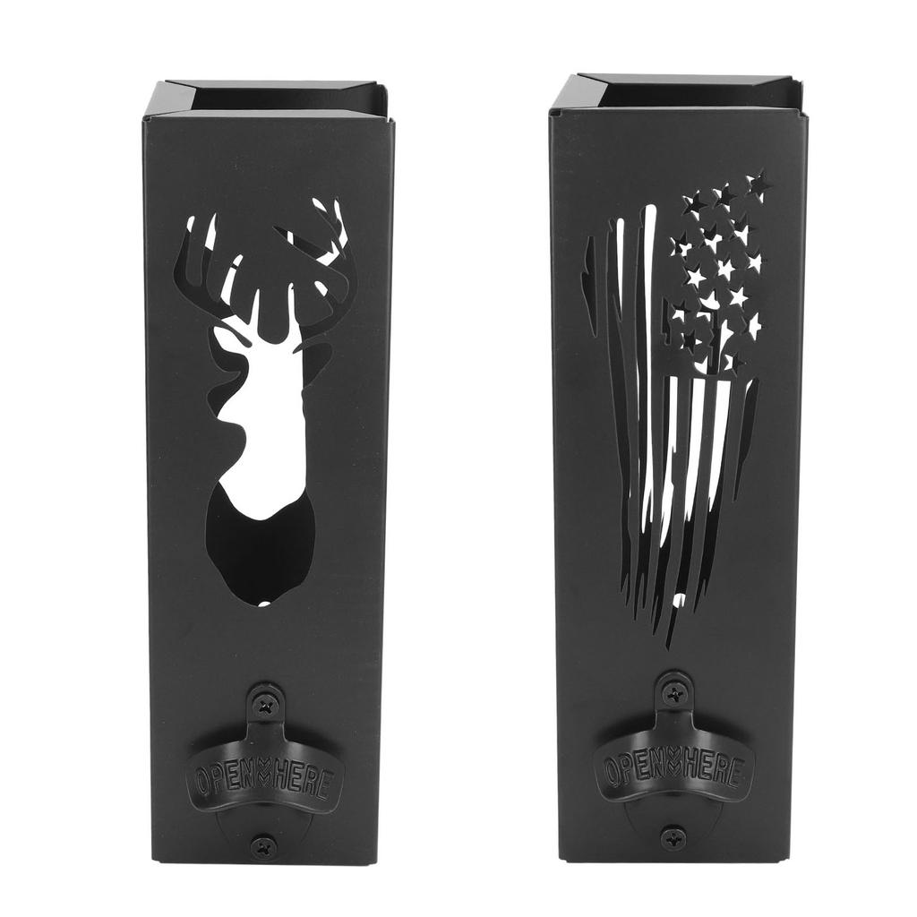 Wall Mounted Can Cooler Holder Iron Exquisite Multifunctional with Bottle Opener Can Cooler Dispense