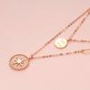 Purple Gold Lucky Brand Necklace Women'S Simple Fashion Rose Gold Plated Collarbone Chain