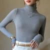 Pile Neck Thick Modal Thread Base Shirt Women's Autumn Winter High Neck Long Sleeve Slim Fit T-shirt