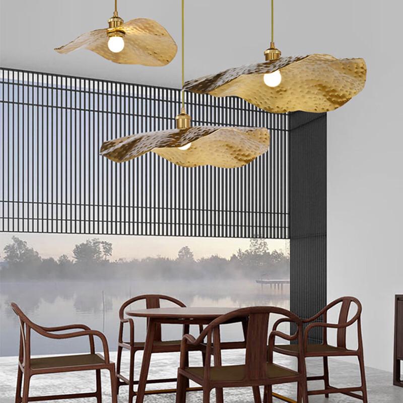 New Chinese Style Zen Lotus Leaf Decorative Table Lamp