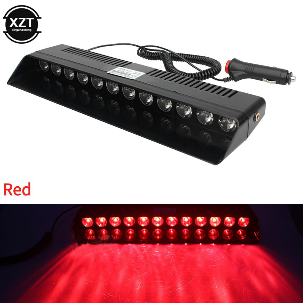 Car Strobe Flashing Lights Lamp 12LED Red/Blue/Amber/Yellow/White Police Led Flasher Emergency Warning Light For Car 12V 12W