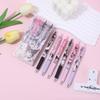 Sanrio Characters Kuromi Melody Cinnamoroll Press Gel Pens Kawaii Stationery Black Ink Writing Pens