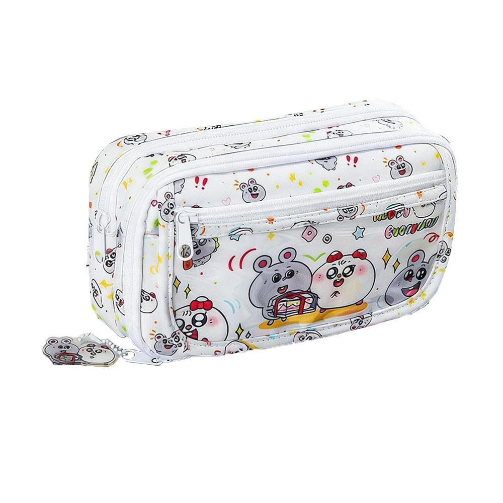 Многофункциональный пенал большой емкости, дизайн с откидной крышкой, многослойная сумка для ручек, пеналы, канцелярские товары