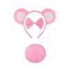 Cartoon Bear Ears Headband Bows Tie Mini Skirt Fashionable Soft Fabric Hair Accessory for Women and Kids