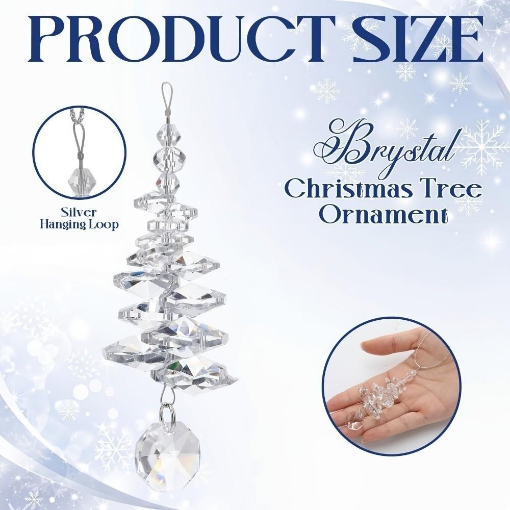 Crystal Christmas Icicle Pendants Teardrop Rhinestone Tree Pendants Christmas