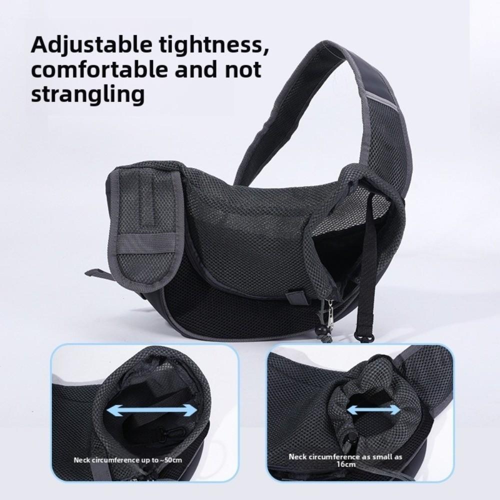 Breathable Mesh Pet Carrier Backpack Oxford Material Crossbody Design Pet Travel Bag Shoulder Strap Handbag Style