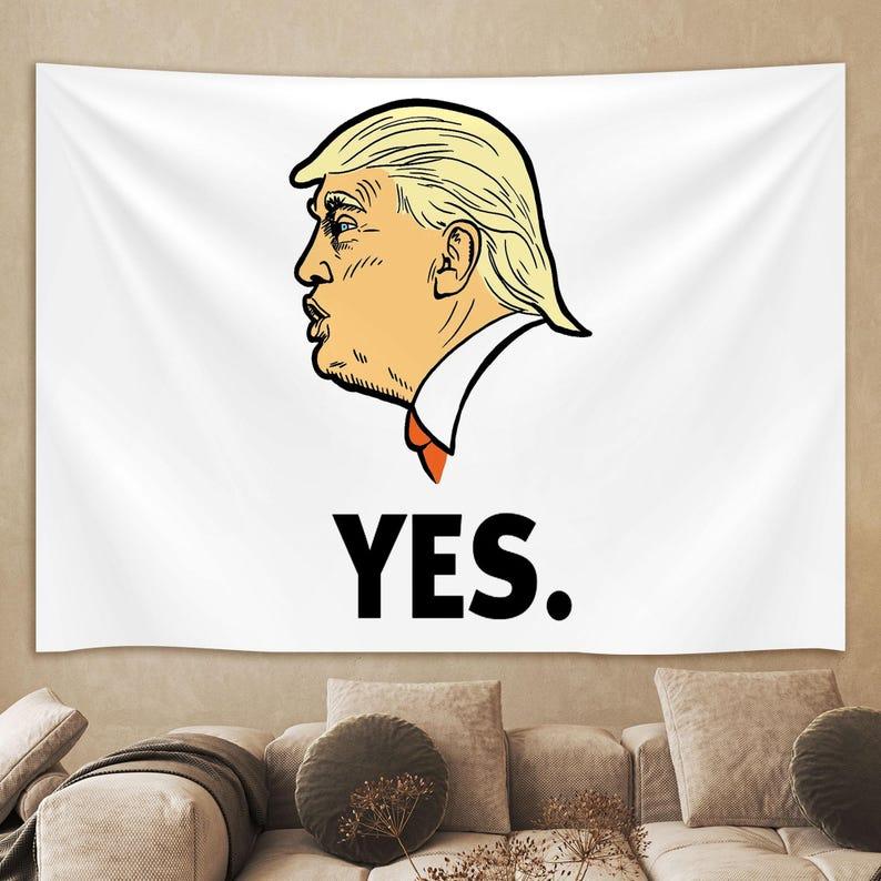 Funny Trump tapestry 75x100 чёрный