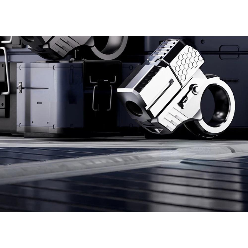 Toy Gun Stress Relief Ring EDC Mini Metal Agent Gold Finger Throwing Shell Fake Gun for Adults Boy Fingertip Gyro Fidget Spinner