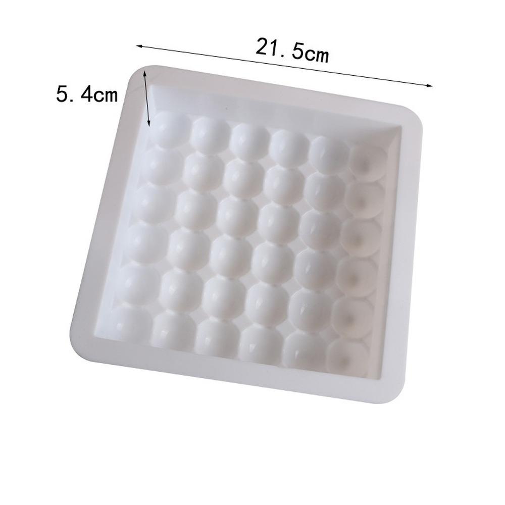 36 gleichmäßige halbkreisförmige kleine gedämpfte Brötchenform, weiße Silikon-Mousse-Form, Backen, DIY-Schokoladen-Backwerkzeug
