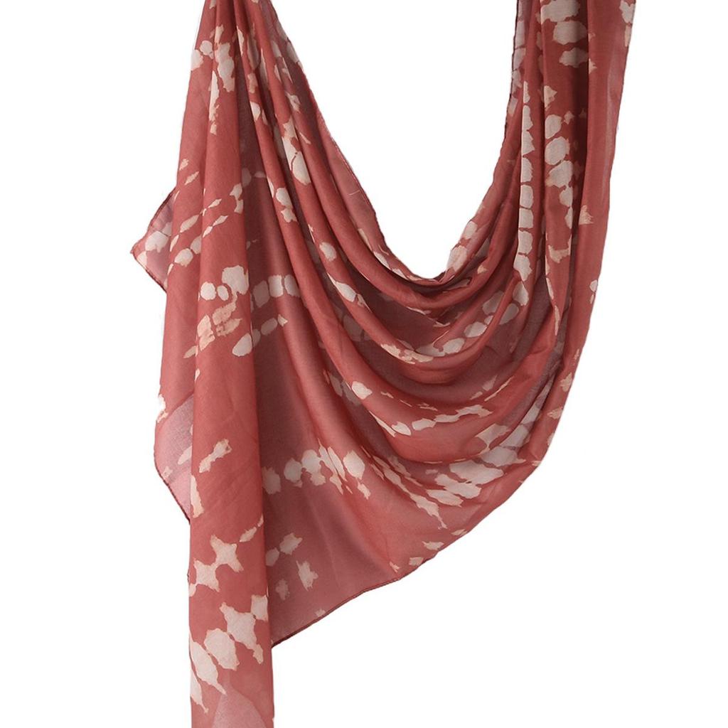 "Ethnic Watercolor Modal Cotton Shawl Satin Print Scarf for Women"