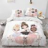 Cartoon Cute Ballet Girl Ballerina Comfortable Duvet Quilt Cover Pillowcase Bedding Set Children Bedroom Decoration Home Textile