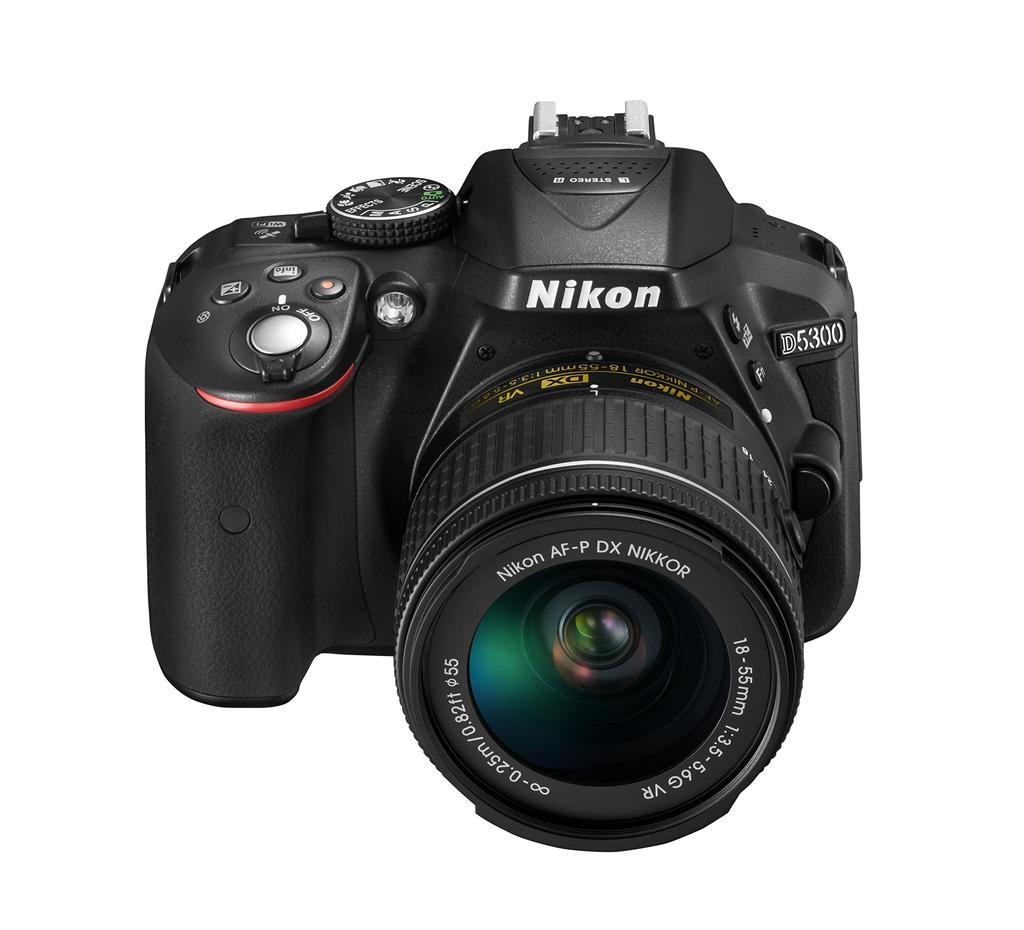 Nikon D5300 Digital SLR Camera with VR Lens Black [Refurbished] AF-P 18-55 Kit, (D5300LKP18-55)