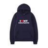 Mens Oversized Hooded Sweatshirt With Heart Print Casual Loose Fit Pullover Streetwear