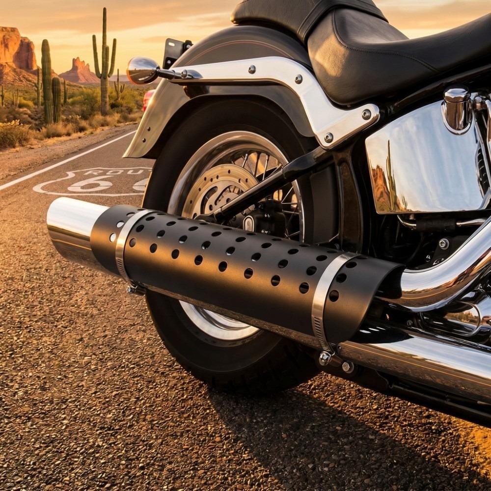Stainless Steel Clamps Exhaust Heat Cover Aluminum Exhaust Pipe Covers Motorcycle Heat Shield