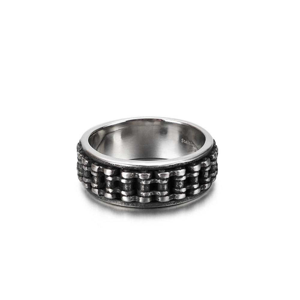 Bicycle Accessories Pattern Ring Stainless Steel Men's Punk Style Jewelry