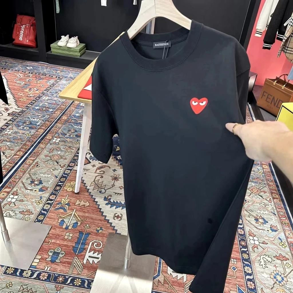 Summer fashion top: Loose neutral pure cotton American T-shirt daily wear for couples short-sleeved men pure cotton 2025