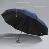 Fully Automatic Umbrella Thickened Reinforced Windproof Rainproof Portable Sun Protection Car-mounted Tri-fold Umbrella