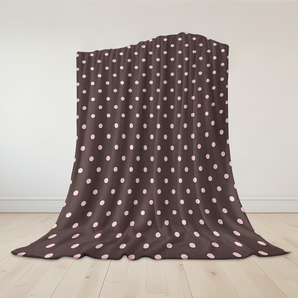 Mauve-Punkt-Drift Flanelldecke Warm Weich Halloween Weihnachten Sofa Warm Gemütlich Dekoratives Dekor Geschenk für Jede Jahreszeit