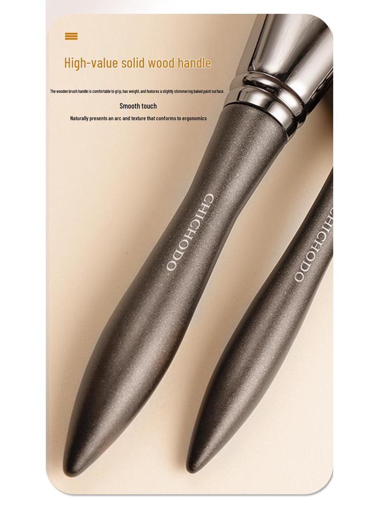 Natural Animal Hair Makeup Brush Set - Full Collection