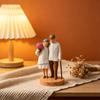 3D Printed Elderly Couple Figurines Old Couples Ornament with Wood Carving Texture Romantic