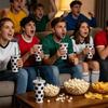10PCS Reusable Football Drinking Cup 24OZ Water Cup Practical Soccer Pattern Straw Cups  Party