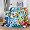 Bluey Soccer Fun Customize Your Name Blanket Gift Personalized Blanket Ultra-Soft Great for Home Decor Office Chair Office Nap Four Seasons Universal