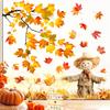 Harvest Pumpkin Turkey Window Clings Decorations Autumn Acorns Cornucopia Reusable Static Window Decals for Fall
