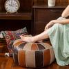 Decorative Moroccan PU Leather Pouf Soft Round Cushion Without Core Unstuffed Cushion Pillow Modern Home Decor for Living Room
