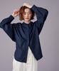 Yours BYXU0948 Volume Sleeve Size M Women's Blouse, Navy,