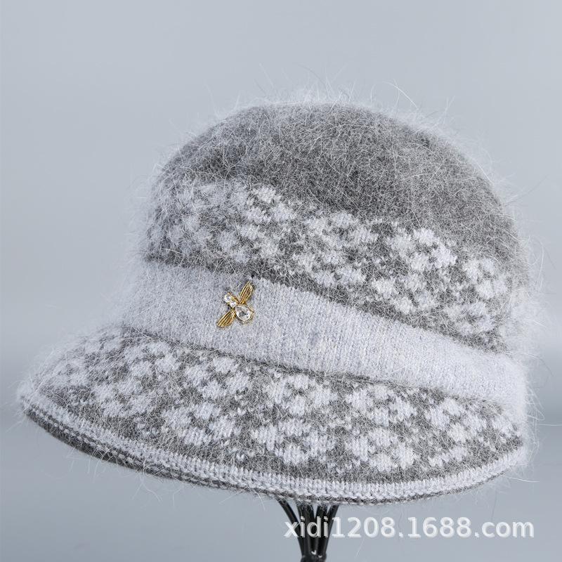 

Шляпа женская осенне-зимняя плюшевая из кроличьего пуха вязаная теплая модная шапка One size elastic