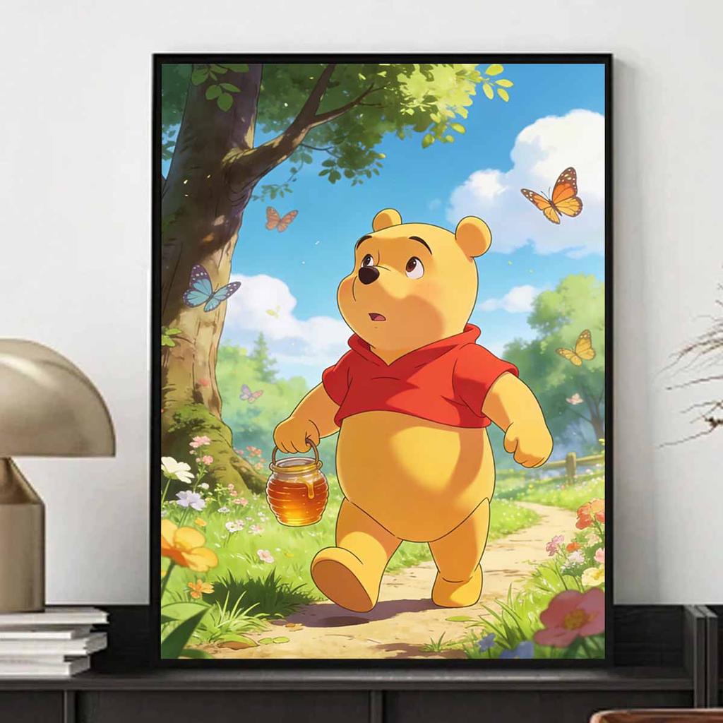 Disney diamond painting Winnie the Pooh honey pot forest butterflies art painting handmade diy5D home decoration gift