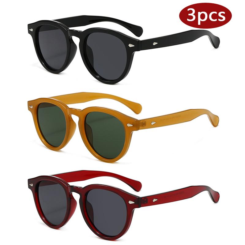 Premium UV Protected UV Protection Lightweight Comfortable Durable High Quality Retro Stylish Round Shaped Female Male Sun Glasses