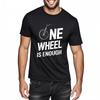 Men Tshirt Anime Cotton Tshirt for Man Black Summer Men Tshirt One Wheel Is Enough Short Sleeve Travel ONeck Tshirt