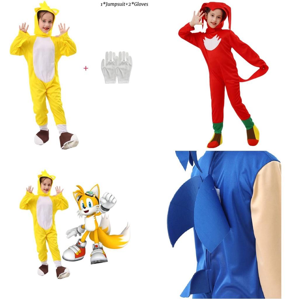 Blue Sonic Hedgehog Costume For Carnival Party Super Speed Kid's Cosplay Outfit