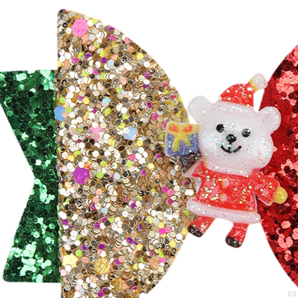 Christmas Hair Bow Barrette Hairpin for Carnival Performance Dress up Role Play