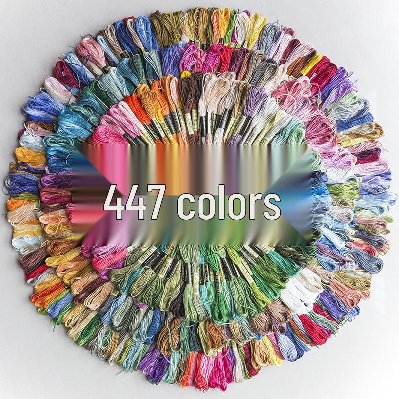 

8м Полиэстеровая нить для вышивания крестом, 6 сложений, цвет 12-447, для ручной вышивки