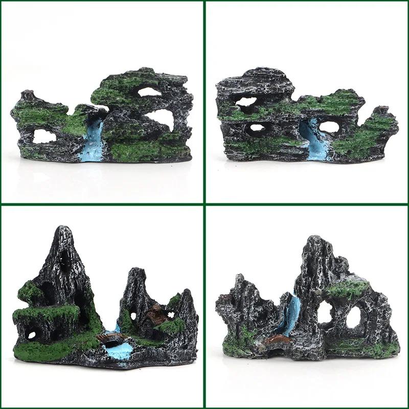 Decorative Rocks Aquarium Decoration Resin Rockery for Fish Tank Decoration Fake Stone Fish Tank Decor Aquarium Decorative Rocks