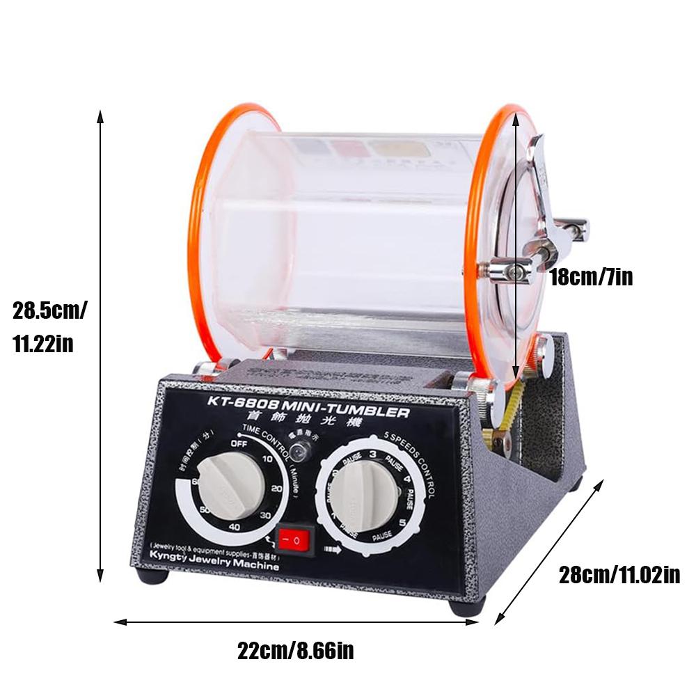 

kt6808 3кг Барабанная полировальная машина, Ювелирный роторный галтовочный станок, Мини-галтовочный станок для роторной полировки, Полировальная машина для ювелирных изделий белый