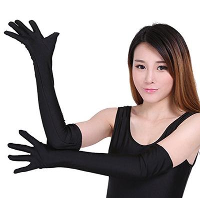 Glatte Strick-Langfingerhandschuhe Cosplay-Handschuhe [Lustiger Club] (KN02) (Schwarz)