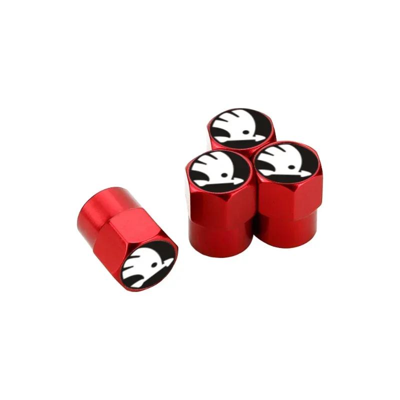 DPO3 Car Wheels Valve Stem Caps for Skoda Rapid Kodiak Kodiaq GT Octavia 3 Superb Yeti Fabia 1 Karoq Kamiq Tire Air Cover Accessories