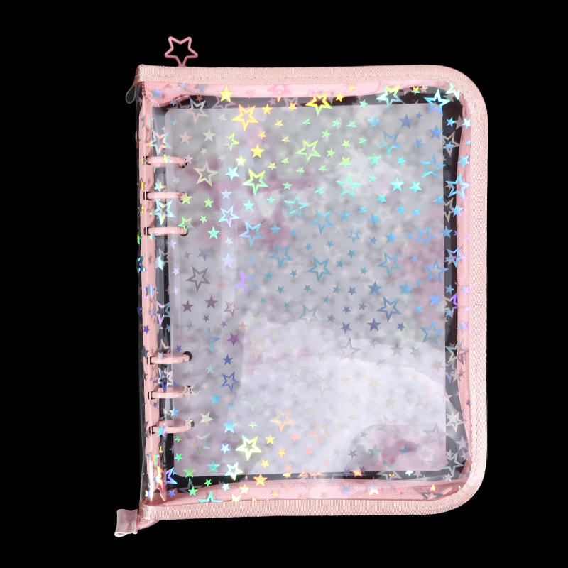 A5 6-hole Loose Leaf Notebook With Zipper and Edging Photo Album Guka Idol Small Card 1PC Shell Book or 10pcs Inner Pages