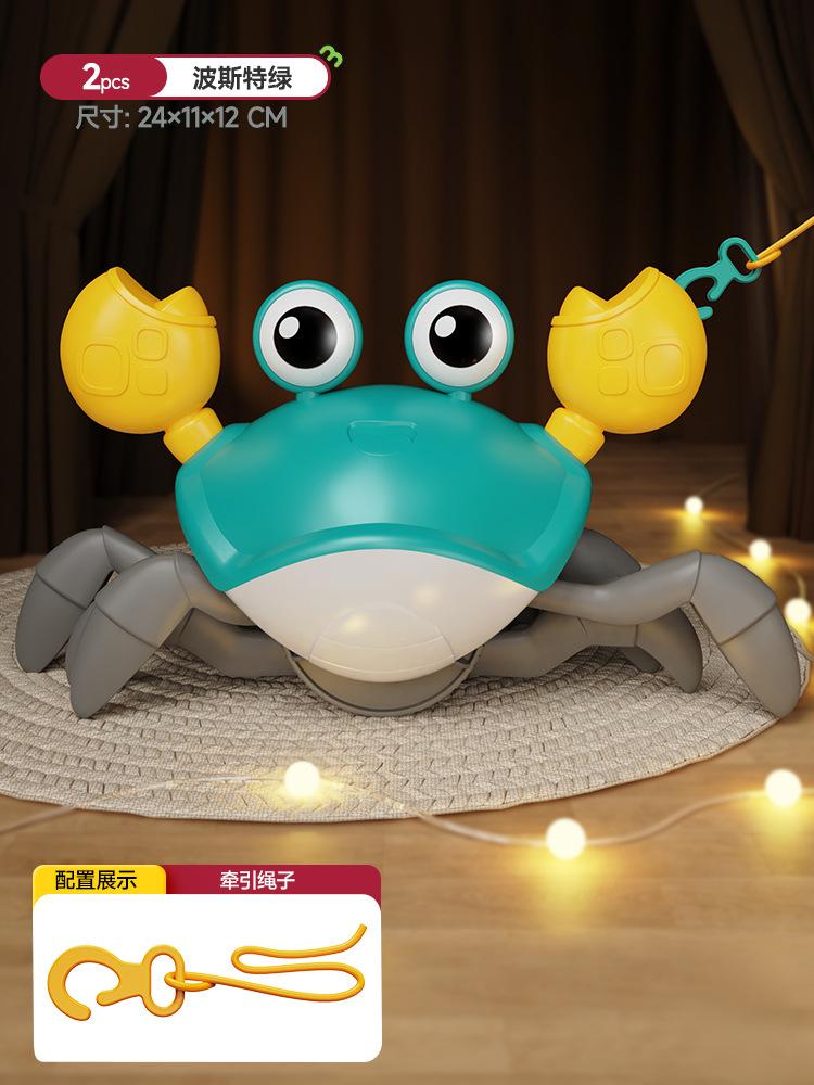 Electric Induction Crab Automatic Obstacle Avoidance 0-1 Year Old Baby Learning To Climb Toy Sound And Light Usb Charging Escape Crab